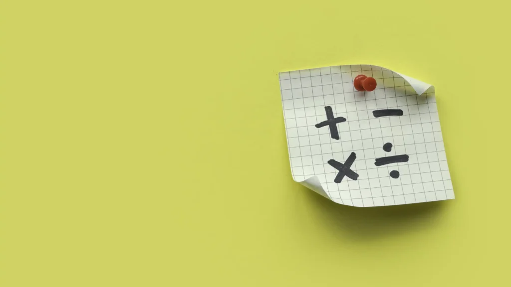 What does of mean in math?